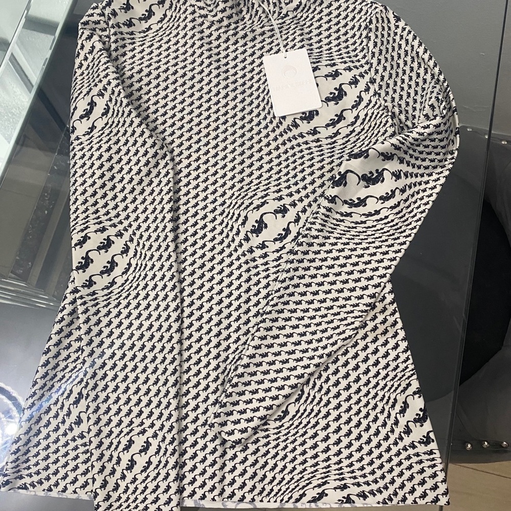 MARINE SERRE Large 
Printed stretch-jersey top